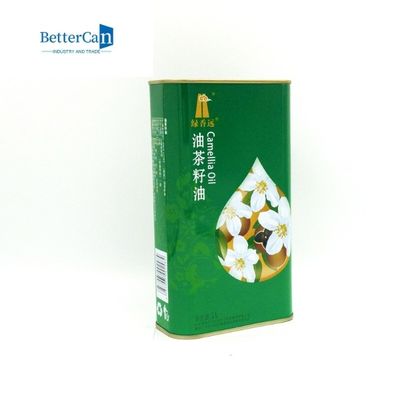 Olive Oil Tin Can Packaging retangular lata vazia da pintura de 1 quarto com tampa
