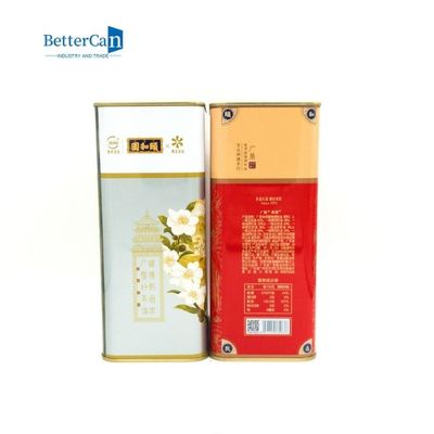 3 litros retangular Olive Oil Tin Can Manufacturers sem punho