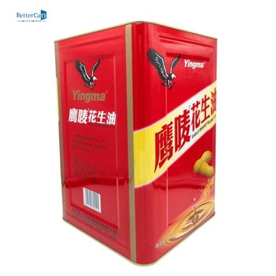 o óleo comestível de 18L Olive Oil Tin Can Square pode com bicos de derramamento
