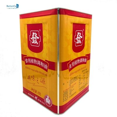 10L óleo Tin Can, 16 litros Tin Container retangular vazio
