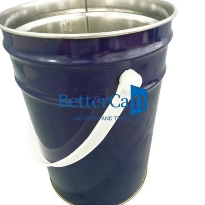 Balde de lata de 5 galões de lata branca 5 litros de lata de lata com fecho de anel de goma