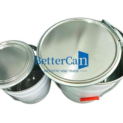 cubeta durável do metal da anti oxidação da cubeta da pintura do metal 10L 5 galões com tira da espuma