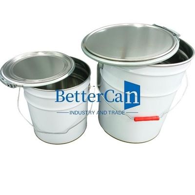 cubeta durável do metal da anti oxidação da cubeta da pintura do metal 10L 5 galões com tira da espuma