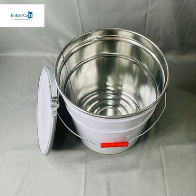 10 litros de lata de estanho cônico com bloqueio de anel de estanho balde OEM 5L Sika balde de metal baldes