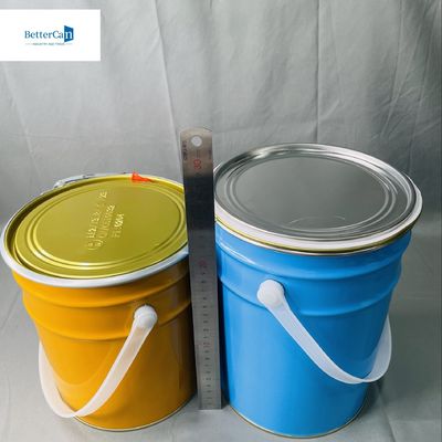 10 litros de lata de estanho cônico com bloqueio de anel de estanho balde OEM 5L Sika balde de metal baldes