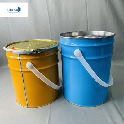 10 litros de lata de estanho cônico com bloqueio de anel de estanho balde OEM 5L Sika balde de metal baldes