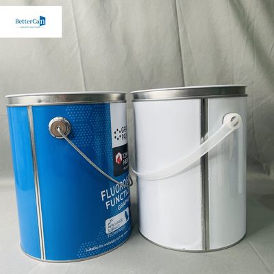 1 galão de tinta branca latas de estanho recipiente redondo 4 litros embalagem latas de metal
