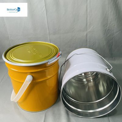 Alta durabilidade 5 litros lata de estanho com tampa de borracha junta de embalagem de estanho de recipiente industrial com anel de bloqueio