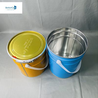5 litros de balde cônico com impressão de cor de manobra de metal recipiente de tinta