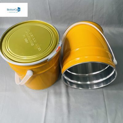 5 litros de balde cônico com impressão de cor de manobra de metal recipiente de tinta