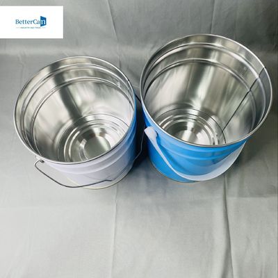 5 litros de balde cônico com impressão de cor de manobra de metal recipiente de tinta