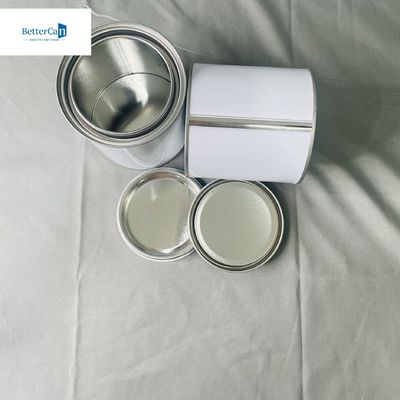 0.28mm Espessura Tinhas de tinta branca redonda com tampa tripla 1 Litro Quadrado