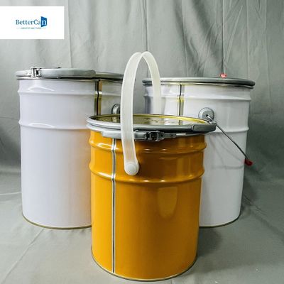 0Balde de metal de revestimento branco de.35mm com alça de 5 litros.