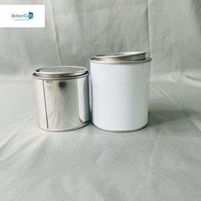 750 ml de tinta branca vazia para carro lata de armazenamento redonda formas quadradas mais finas