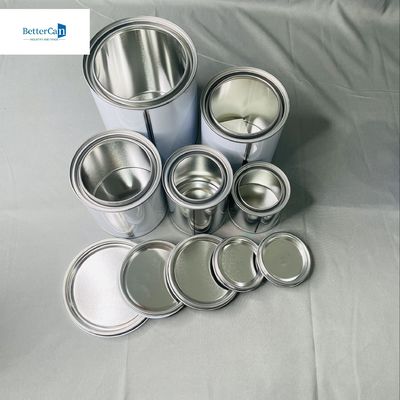 250 ml de latas de estanho de pintura Pequenos recipientes redondos de estanho de 500 ml com tampa