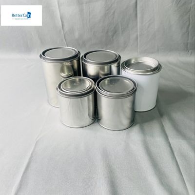 750 ml de tinta branca vazia para carro lata de armazenamento redonda formas quadradas mais finas