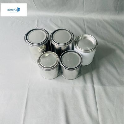 Pintura adesiva de colagem branca latas de estanho recipiente redondo resistente a produtos químicos