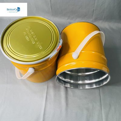 Alta durabilidade 5 litros lata de estanho com tampa de borracha junta de embalagem de estanho de recipiente industrial com anel de bloqueio