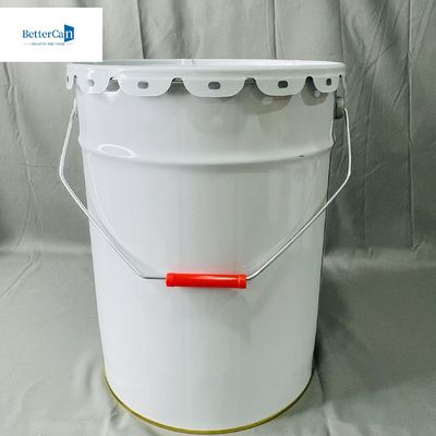Balde de balde de metal de 10 litros com tampa 2.2 galões embalagem líquida lata revestida vazia