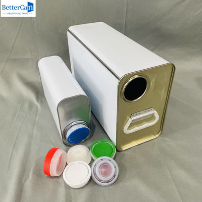 1 litro de pintura para carros Conchas de estanho vazias 1 litro Embalagem metálica quadrada