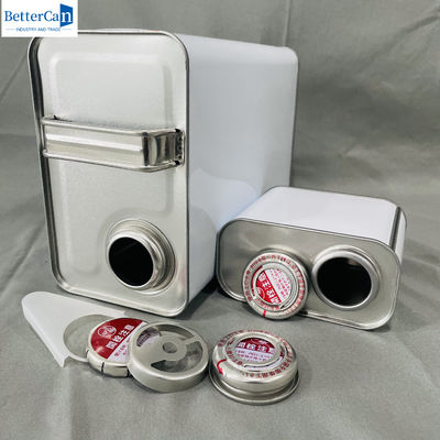 1 galão de óleo de motor metal latas de estanho com tampa selada motor de óleo de metal manobra